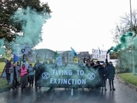 Climate activists block entrance to Farnborough Airport