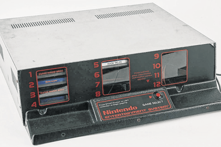 Among the items sold by Ewbank’s in auctions of retro video games and consoles were this Nintendo NES Console M82 kiosk demo unit (£1,690)