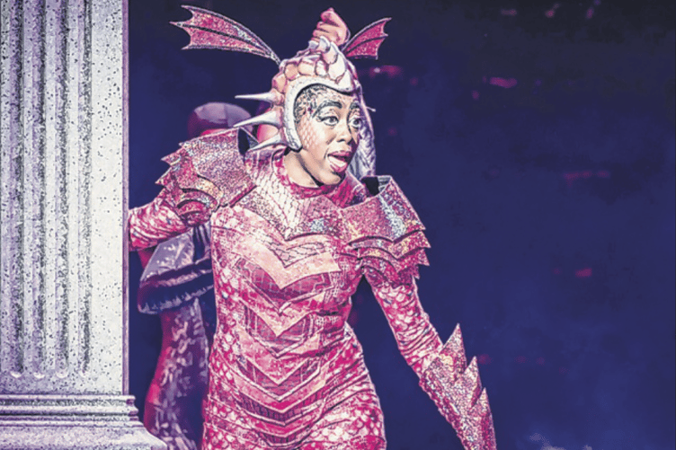 Cherece Richards in her eye-catching role as Dragon in Shrek the Musical