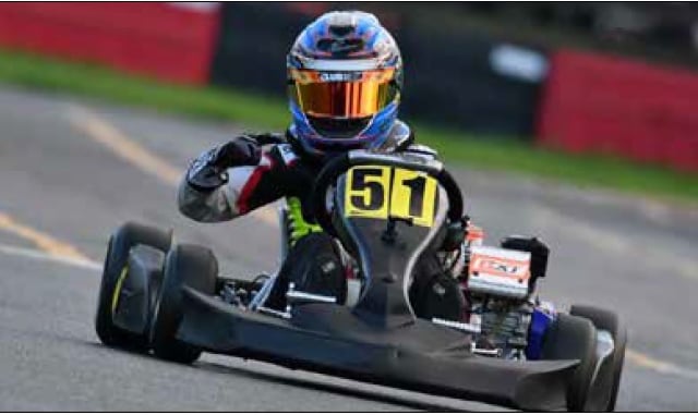 Eleven year old from Horsell impresses in National Karting Championshi