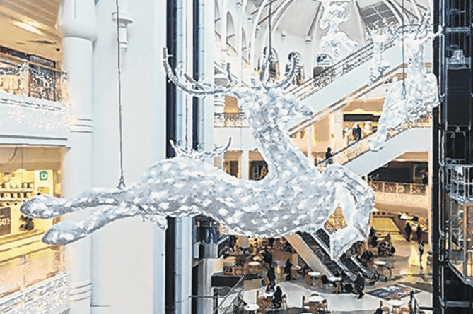The build-up to Christmas at Victoria Place, Woking