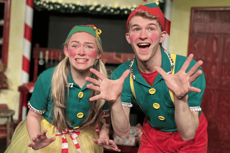 Elves Holly and Trixie will be entertaining children in Woking town centre this week