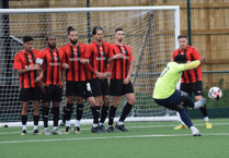 REEL: Knaphill, yellow and black, win 2-0 at Cobham on December 23