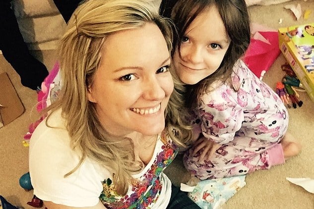 Elizabeth Hutton, 36, CEO of the stillbirth charity Kicks Count pictured with her daughter Emily