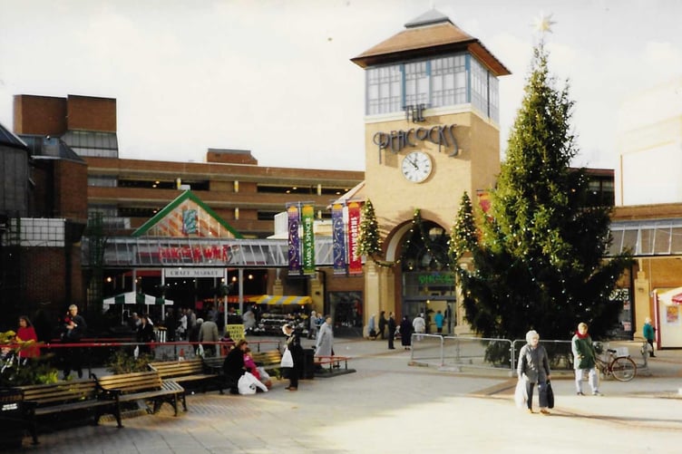 The clock at The Peacocks in 2001