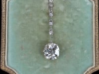 Edwardian diamond drop pendant steals the show to sell for £9,100