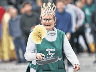 Entries invited for Woking Shopmobility pancake race in Jubilee Square