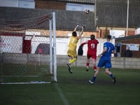 REEL: Sheerwater FC, blue and white, draw 2-2 at Camberley Tn, 27-1-24