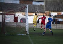 REEL: Sheerwater FC, blue and white, draw 2-2 at Camberley Town, 27-1-24