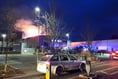 Firefighters tackle huge blaze at military battery factory in Ash Vale