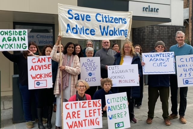 CAW volunteers ready for their protest last week
