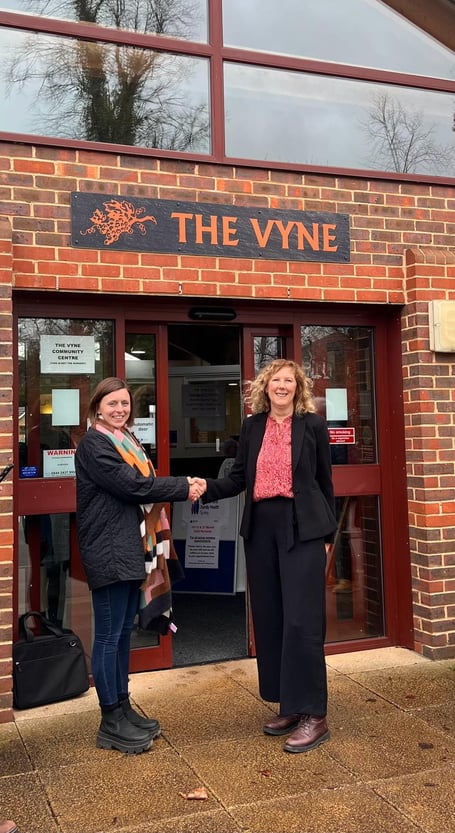 Karen Davies, left, and Cllr Ellen Nicholson at The Vyne last week