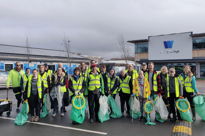 The Woking Litter Warriors collected 26 bags of rubbish, as well as an assortment of other detritus, on their latest outing
