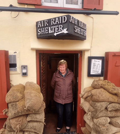 Jon and his mum Lesley enjoyed a step back in time at The Air Raid Shelter Cafe and Tea Room