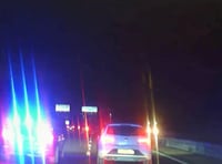 Shock footage shows moment drink-driver rammed by police car on M3