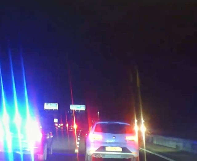 Shock footage shows moment drink-driver rammed by police car on M3