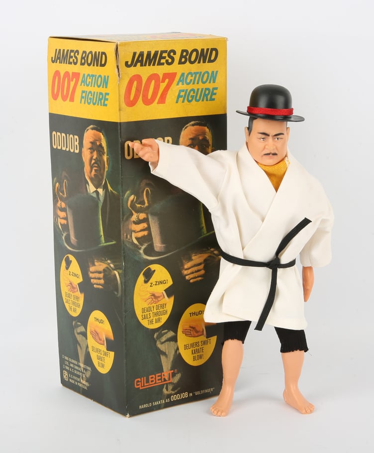 An Oddjob action figure from the film Goldfinger