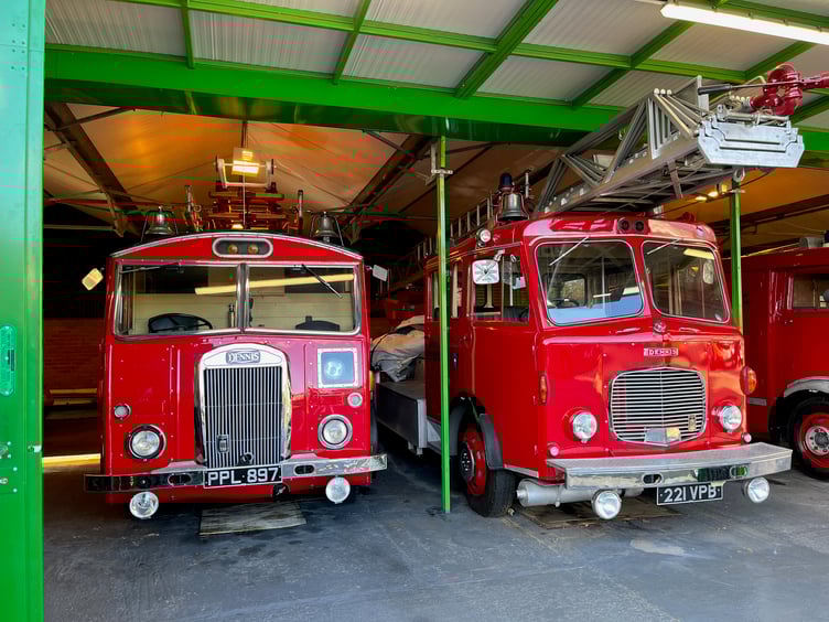 Two Dennis fire engines that have seen service in Surrey