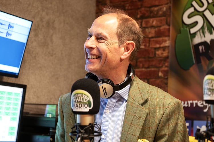 Prince Edward, Duke of Edinburgh, visiting Surrey Hills Community Radio