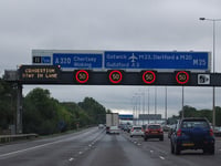 Arrest after Mercedes driven wrong way around Surrey M25 