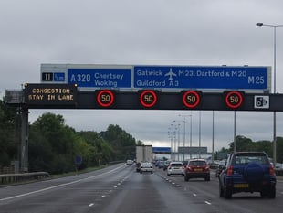 Arrest after Mercedes driven wrong way around Surrey M25 