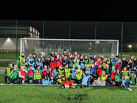 Footballing girls celebrate International Women's Day