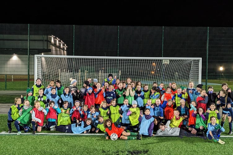 Goldsworth Park Rangers girls' football training night, March 8th 2024.