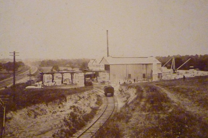 A view of the Owen Stone Company’s works by Worplesdon railway station
