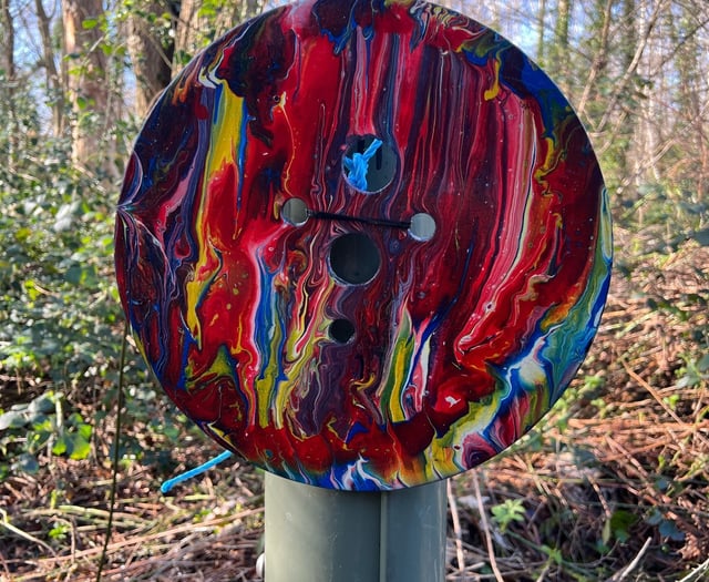 Button artworks by 'Horsell's Banksy' seem to already be going missing