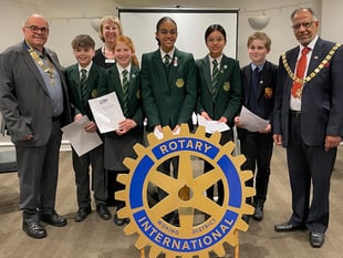 Woking's young authors honoured by Rotary Club