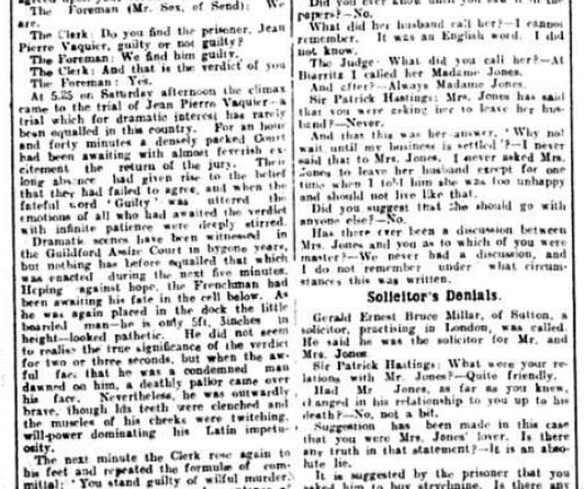 The News & Mail of 11 July 1924 reported the guilty verdict handed down to Jean Pierre Vaquie