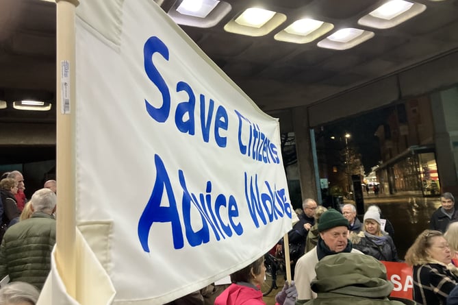 Citizens Advice Woking protest