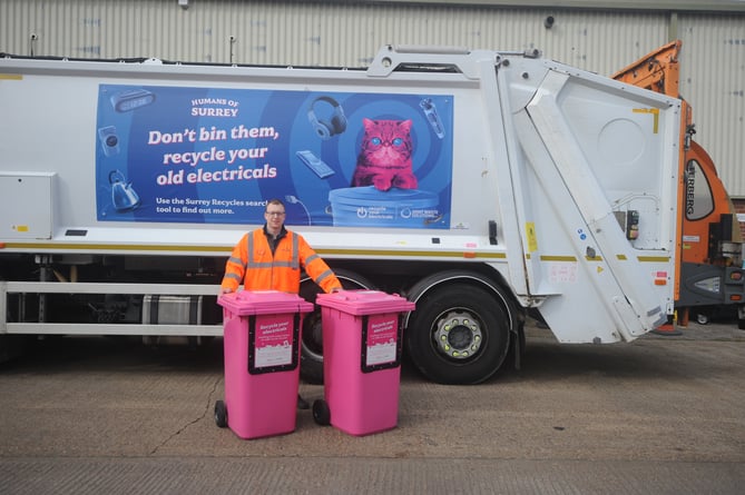 Joint Waste Solutions lorry taking part in a trial of recycling small electrical goods