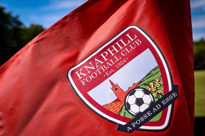 Knaphill Football Club corner flag.