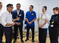 All the photos from Rishi Sunak's visit to Woking Community Hospital