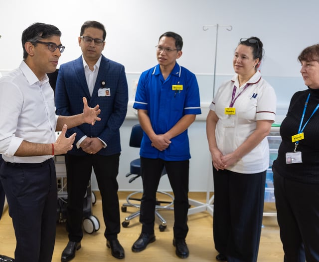 All the photos from Rishi Sunak's visit to Woking Community Hospital