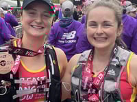 London Marathon sisters raise £3,000 for breast cancer charity
