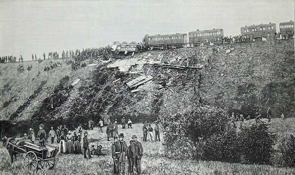 A contemporary photograph of the aftermath of the Armagh disaster, published in the Illustrated London News on June 22, 1889