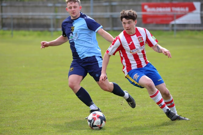 Action from Guildford City's 2-0 defeat at Tadley Calleva (Photo: Hazel Worthy)