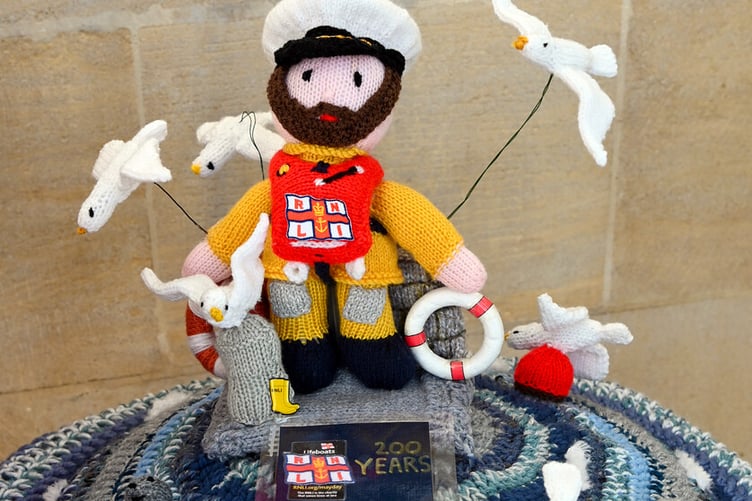 RNLI 200 years Guildford cathedral post-box topper