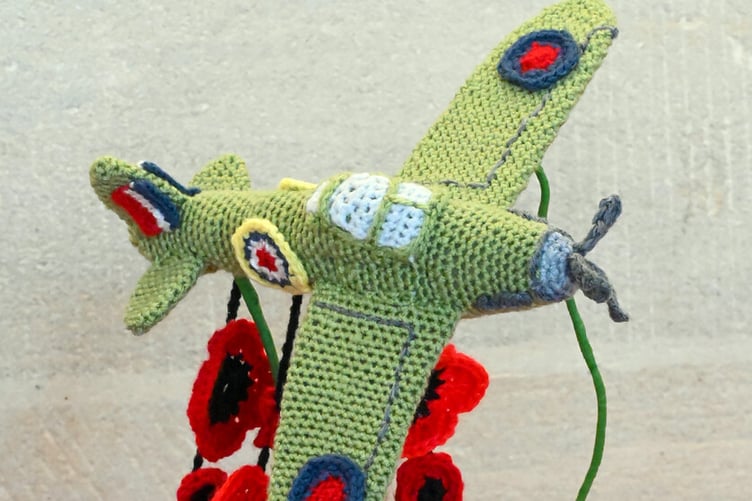 Spitfire Guildford post box topper