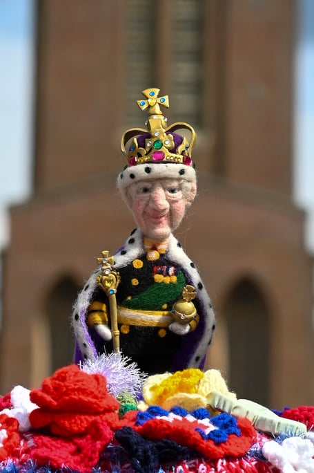 Guildford Cathedral Post box topper King Charles