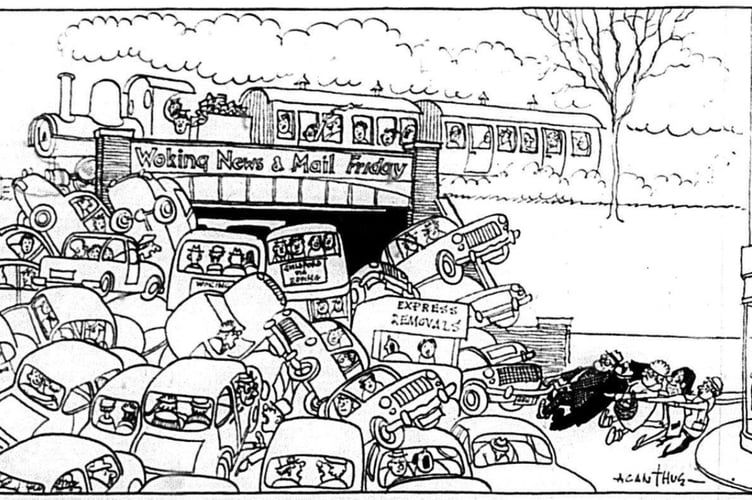 Woking News & Mail cartoon from 1967
