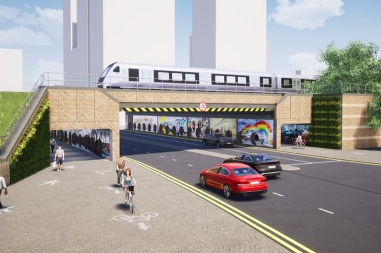 Artist's impression of abandoned Victoria Arch widening scheme