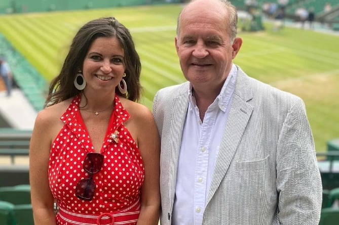 Dame Deborah James with her father, Alistair 