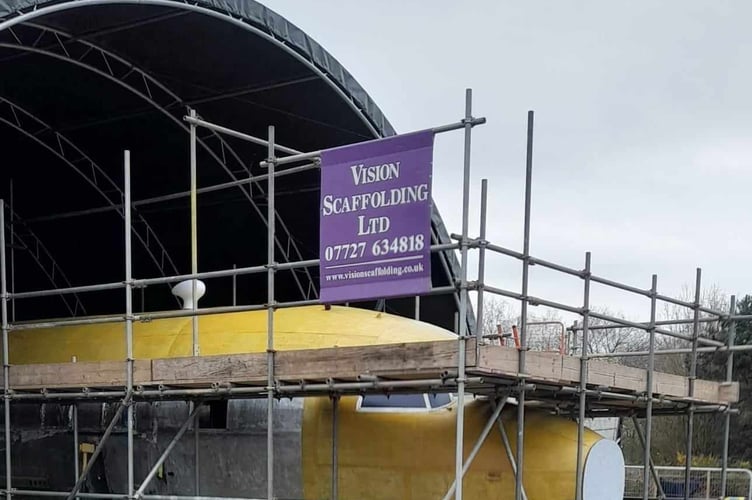 Vickers Viking being restored at Blackbushe Airport