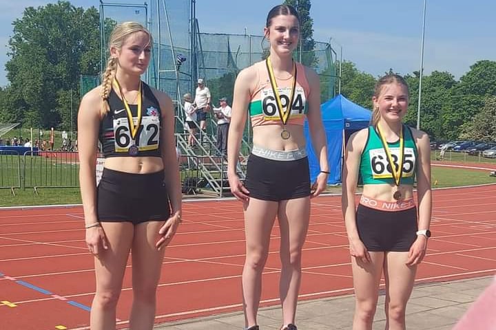 Nerys Tullett won gold in the under-20 women's 400 metre hurdles