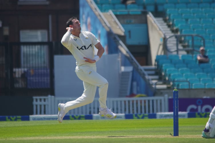Surrey bowler Dan Worrall in action (Photo: Mark Sandom)