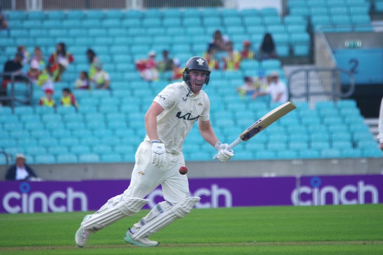 Surrey batter Dan Lawrence in action against Worcestershire (Photo: Mark Sandom)