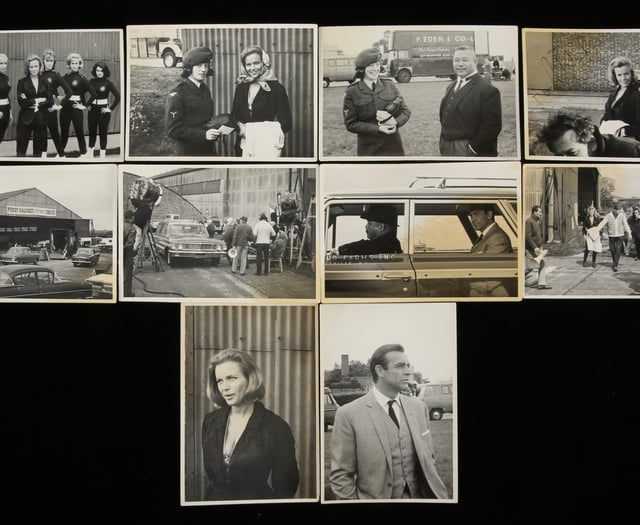 Bond fans will love candid shots from filming of Goldfinger